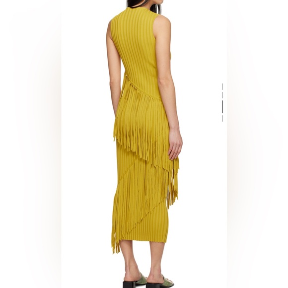 Simon Miller Maxi Fringe Dress in Green - Picture 2 of 6